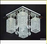 Люстра "зерк. с хруст D=350" LED-Blu 7227/4S CR d35 E14 BL