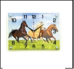 2535-041 (10) Часы настенные "Кони в степи"