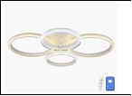 Люстра "LED ."  28Вт LED-RGB светильник потолочный 25877/2+2 (2) WT(RGB) LED 12/16W 6500/3000К 720*540*160  (дим)