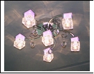 Люстра "зерк.с хруст.рожк 6" LED-White светильник потолочный 7268/6Y CR d580*170 G4 RBP