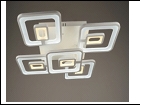 Люстра "LED 5" LED-3000К/4000К/6000К светильник потолочный 5974/5Y (2) WT LED 25W 3000/6500K 710*710*150  с ПДУ