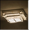 Люстра "зерк. с хруст 480х480мм .. светильник потолочный CRYSTAL PALACE ADL6132   LED 2*62W  64-3-42К Люстра потолочная с пультом