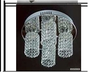 Люстра "зерк.с хруст.рожк D=400" LED-Blu 7294/4S CR d400 E14 BL