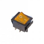 Выключатель клавишный 250V 16А (4с) ON-OFF желтый  с подсветкой (RWB-502, SC-767, IRS-201-1)  REXANT