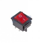 Выключатель клавишный 250V 16А (4с) ON-OFF красный  с подсветкой (RWB-502, SC-767, IRS-201-1)  REXANT