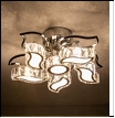 Люстра "LED 6" LED-3000К/4000К/6000К светильник потолочный CRISTAL PALAS H0007/5+1  6*6W Люстра потолочная LED панель  L52 W52 H14