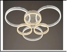 Люстра "LED 6" LED-3000К/4000К/6000К светильник потолочный 5932/3+3AY (2) WT LED 12/18W 3000/6500K 730*130  с ПДУ