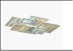 Люстра LED фигурный 500Вт бел. 3000К/6500К IP20 . . 900х75х20 светильник потолочный 6183/1100LI WT  504W 3000/6500K 1100*760*100  (дим)
