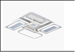 Люстра "LED 4" LED-3000К/4000К/6000К светильник потолочный 6640/2+2+1LI WT LED 164W 3000/6500K 550*550*130  (дим)