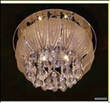 Люстра "зерк.круг.лепест. D=400" LED-White 03736/9C CR  400*260 G4+подсветка