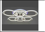 Люстра "LED 6" LED-3000К/6000К светильник потолочный 25019/3+3 (2) WT+CR(BL) LED 12/13/14/15/18W 6500/3000К 650*160  (дим)
