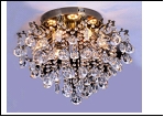 Люстра "хрусталь 6" LED-3000К/4000К/6000К светильник потолочный 4775/6LE AB E14 490*465 LED  (без ПДУ)