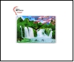 2535-766 (10) Часы настенные "Водопад и цветущая сакура"