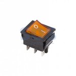 Выключатель клавишный 250V 15А (6с) ON-ON желтый  с подсветкой (RWB-506, SC-767)  REXANT (1/50)