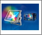 С/д прожектор Крепеж настен. серый LED  10,0Вт RGB 220В UNIEL прожектор ULF-S01-/RGB/RC IP65 110-240В  с пультом ДУ. Мультиколор. Корпус серый. Упаков