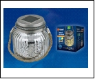 Св.улич. солн. cтальной UNIEL . светильник USL-M-211/GN120 SILVER JAR Садовый светильник на солнечной батарее Теплый белый свет 1*АА Ni-Mh аккум