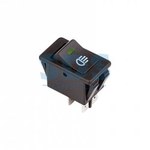 Выключатель клавишный 12V 35А (4с) ON-OFF  с зеленой подсветкой  (ASW-17D)  REXANT