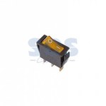Выключатель клавишный 250V 15А (3с) ON-OFF желтый  с подсветкой (RWB-404, SC-791, IRS-101-1C)  REXANT