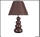 Св. настол. абажур Е14 Подставка 2392/1BROWN (24)(1) Светильник настольный (220V 40W E14)