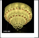 Люстра "зерк.круг.лепест. D=800" LED-RGB светильник потолочный 2496/800/16 (1) Светильник потолочный со светодиодами и дистанционным пультом