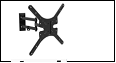 Кронш. 19"-47" регулируемый вынос кронштейн 75х75,100х100,200х200,300х300  40кг DTV 03-43   19"-55"  поворотный  для ЖК, VESA 75*75, 100*100, 200*200,