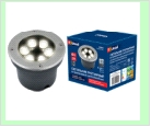Св. влаг/защ грунт хром LED   6,0Вт 2700K 220В UNIEL светильник ULU-B11A/K IP67 GREY  светодиодный уличный. тротуар  встраиваемый. Теплый белый свет