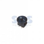 Выключатель клавишный круглый 250V 3А (2с) ON-OFF черный  Micro  (RWB-105, SC-214)  REXANT