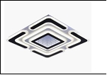 788/520A WT+BK LED 192W 3000/6500K 520*520*55  (дим) люстра
