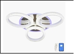 Люстра "LED 3"  72Вт LED-3000К/4000К/6000К+Blue светильник потолочный 097723/3 (2) WT+CR(RGB) LED 10/14W 6500/3000К 560*100  (дим)