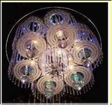 Люстра "зерк.круг эксклюзив D=500" LED-White светильник потолочный 5574 CR (d500+G4+LED)