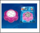 DTL-359 Цветок-A/Pink/4LED/3АAA Cветильник-ночник пушлайт, питание от 3-х батареек AAA (в комплект не входят). Розовый. ТМ Uniel, шк 4690485091653