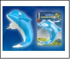 DTL-301-Дельфин/Blue/4LED/0,5W Светильник-ночник. Без выключателя. Блистер, шк 4690485071136