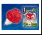 DTL-309-Сердечко/RED/1LED/0,1W Светильник-ночник. Выключатель на корпусе. Блистер, шк 4690485071372