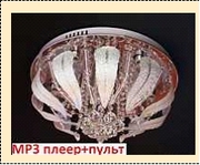 Люстра "зерк.круг.лепест. D=500" LED-RGB+МР3 светильник потолочный 7526/5Y d500 E14 GBB MP3
