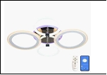Люстра "LED 4" LED-Blu светильник потолочный 29538/2+2 (2) WT+CR(BL) LED 7/12/14W 6500/3000К 620*520*125  (дим)