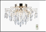 Люстра "хрусталь 4" LED-White светильник потолочный 43784/4+4 FGD E27+LED 410*350  с ПДУ