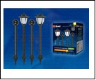 Св.улич. солн. черный UNIEL . светильник USL-S-181/PT720 LANTERN SET02 Садовый светильник на солнечной батарее "Фонари", набор из 2 шт Белый свет 1*АА