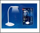 TLD-543 White/LED/350Lm/4500K Светильник настольный, 5W. Механический выключатель. Белый. ТМ Uniel, шк 4690485100041
