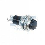 Выключатель-кнопка  металл 220V 2А (2с) (ON)-OFF  ?10.2  черная  Mini  (RWD-213)  REXANT (1/100)