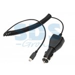 Автозарядка с индикатором mini USB (АЗУ) (5V, 2 000mA) шнур спираль до 2М REXANT