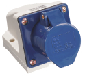 Розетка силовая 123стац. 32А 220В IP44 (1ф+зем.) ИЭК/ЭКФ