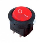 Выключатель клавишный круглый 250V 6А (2с) ON-OFF красный  (RWB-213, SC-214, MRS-102-8)  REXANT (1/100)